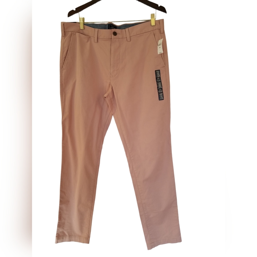 NWT GAP Khakis Men's Slim Stretch Chinos Pants Dusty Pink Size 36×34